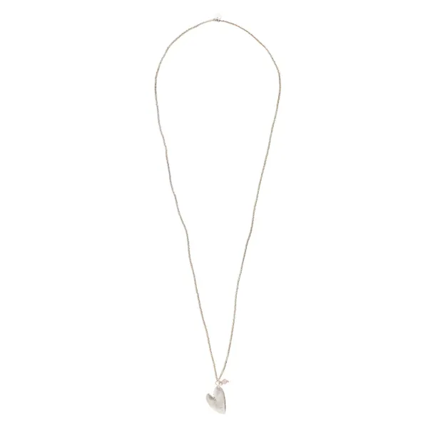 Paradise rozenkwarts zilverkleurige ketting